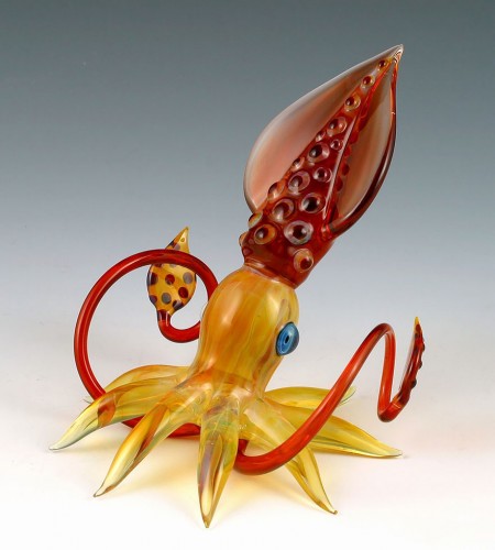 escultura vidrio soplado scott bisson calamar