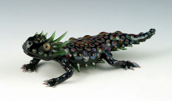 escultura vidrio soplado scott bisson gecko