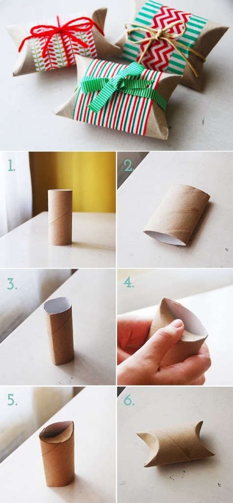 cajitas hechas con tubo de papel higienico